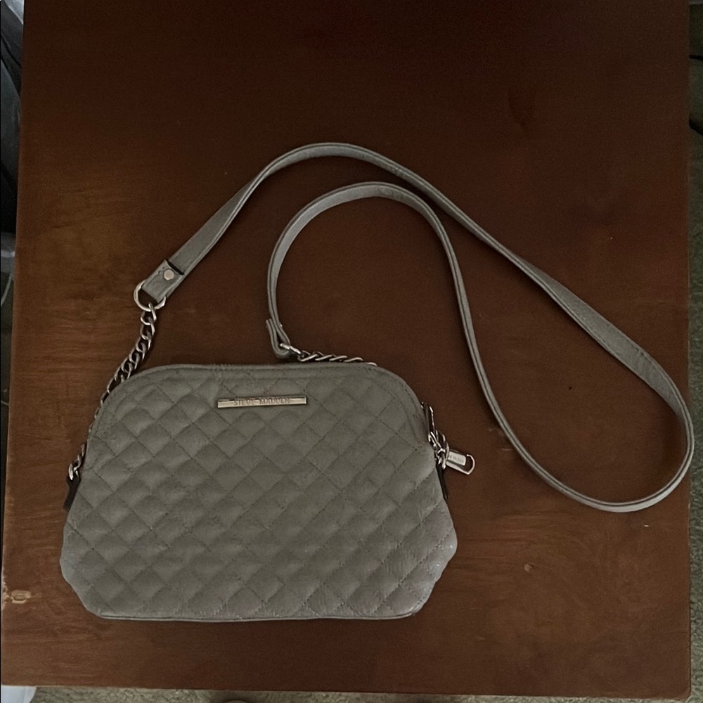Steve Madden Gray Quilted Shoulder Bag